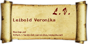 Leibold Veronika névjegykártya